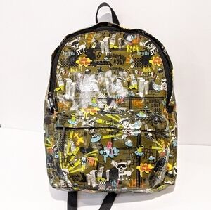 DECODELIRE kids green canvas coated backpack